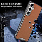 Custodia per telefono Armor Diamond Texture Anti-Impronta in PC + Pelle Vegana, For Galaxy S25 5G, For Galaxy S25 Ultra 5G, For Galaxy S24 Ultra 5G, For Galaxy S24 5G