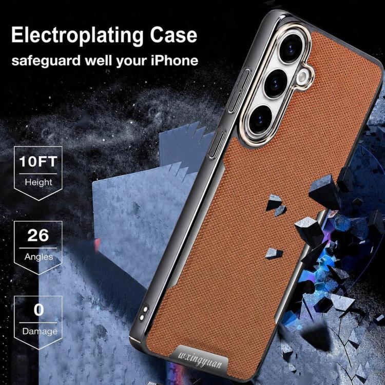 Custodia per telefono Armor Diamond Texture Anti-Impronta in PC + Pelle Vegana, For Galaxy S25 5G, For Galaxy S25 Ultra 5G, For Galaxy S24 Ultra 5G, For Galaxy S24 5G
