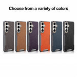 Custodia per telefono Armor Diamond Texture Anti-Impronta in PC + Pelle Vegana, For Galaxy S25 5G, For Galaxy S25 Ultra 5G, For Galaxy S24 Ultra 5G, For Galaxy S24 5G