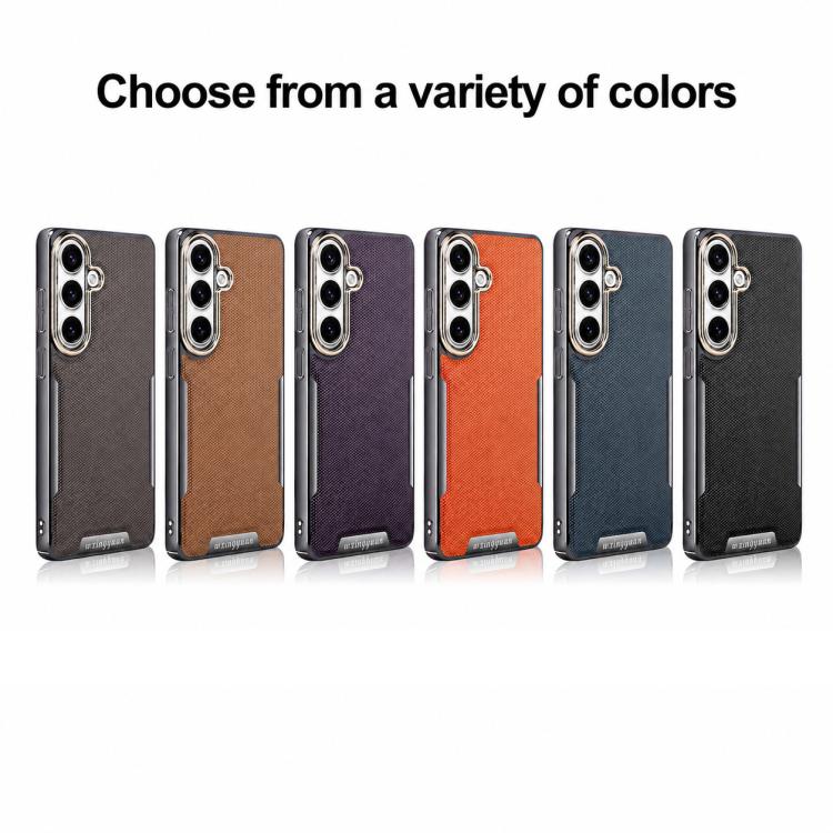 Custodia per telefono Armor Diamond Texture Anti-Impronta in PC + Pelle Vegana, For Galaxy S25 5G, For Galaxy S25 Ultra 5G, For Galaxy S24 Ultra 5G, For Galaxy S24 5G