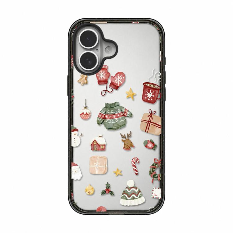 Custodia per telefono in acrilico TPU trasparente con stampa natalizia, For iPhone 17 Pro Max, For iPhone 17 Pro, For iPhone 17, For iPhone Air, For iPhone 16 Pro Max, For iPhone 16 Pro