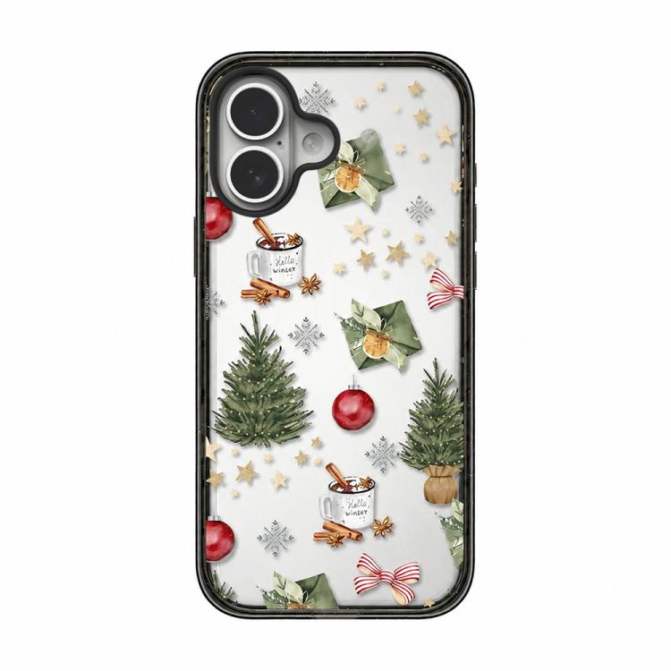 Custodia per telefono in acrilico TPU trasparente con stampa natalizia, For iPhone 17 Pro Max, For iPhone 17 Pro, For iPhone 17, For iPhone Air, For iPhone 16 Pro Max, For iPhone 16 Pro