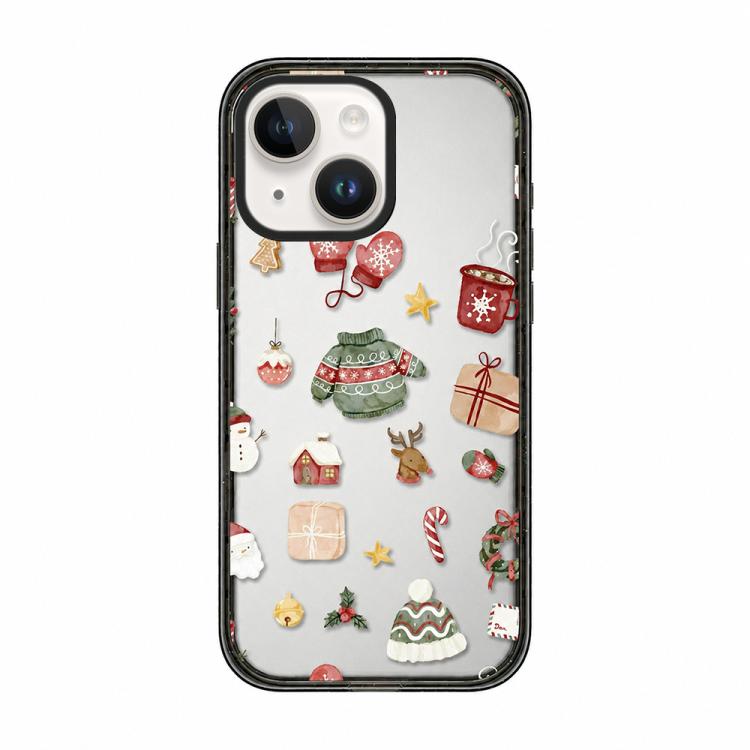 Custodia per telefono in acrilico TPU trasparente con stampa natalizia, For iPhone 16 Plus, For iPhone 16, For iPhone 15 Pro Max, For iPhone 15 Pro, For iPhone 15 Plus, For iPhone 15
