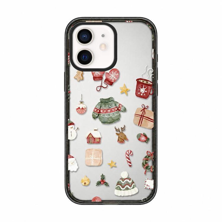 Custodia per telefono in acrilico TPU trasparente con stampa natalizia, For iPhone 13, For iPhone 12, For iPhone 12 Pro Max, For iPhone 12 Pro, For iPhone 11