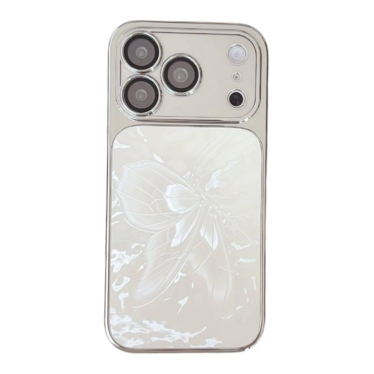 Custodia per telefono in policarbonato galvanizzato e vetro con motivo a farfalla., For iPhone 17 Pro Max, For iPhone 17 Pro, For iPhone 17, For iPhone 16 Pro Max