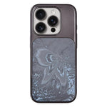 Custodia per telefono in policarbonato galvanizzato e vetro con motivo a farfalla., For iPhone 16 Pro, For iPhone 16, For iPhone 15 Pro Max, For iPhone 15 Pro
