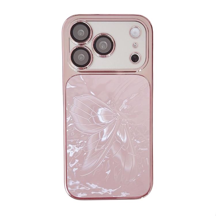 Custodia per telefono in policarbonato galvanizzato e vetro con motivo a farfalla., For iPhone 17 Pro Max, For iPhone 17 Pro, For iPhone 17, For iPhone 16 Pro Max