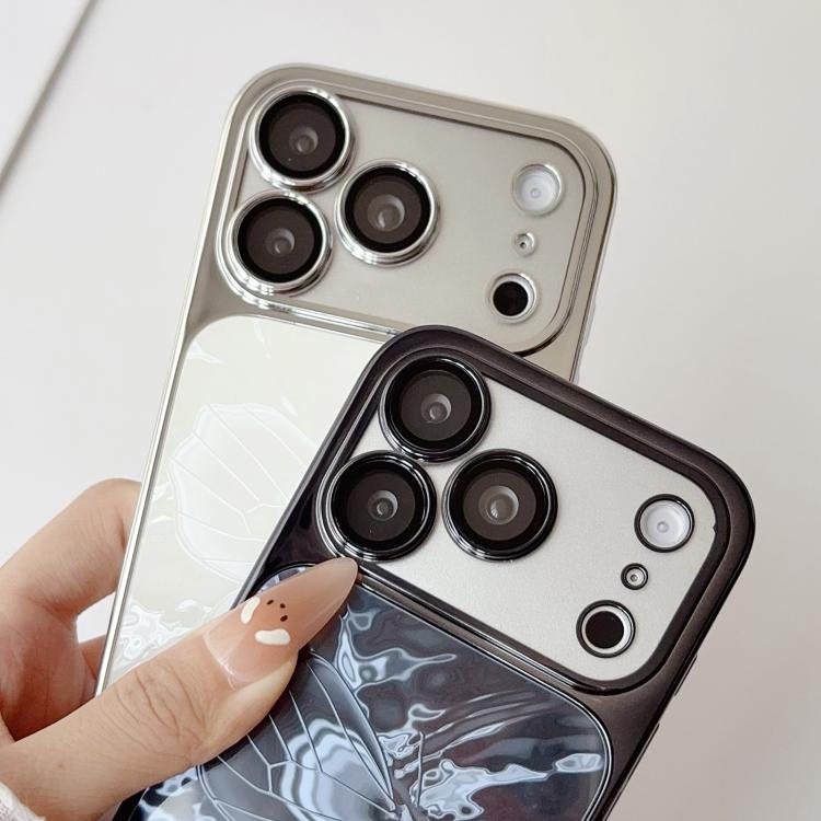 Custodia per telefono in policarbonato galvanizzato e vetro con motivo a farfalla., For iPhone 15, For iPhone 14, For iPhone 14 Pro, For iPhone 14 Pro Max