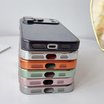 Custodia per telefono in policarbonato galvanizzato e vetro con motivo a farfalla., For iPhone 17 Pro Max, For iPhone 17 Pro, For iPhone 17, For iPhone 16 Pro Max