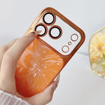 Custodia per telefono in policarbonato galvanizzato e vetro con motivo a farfalla., For iPhone 15, For iPhone 14, For iPhone 14 Pro, For iPhone 14 Pro Max