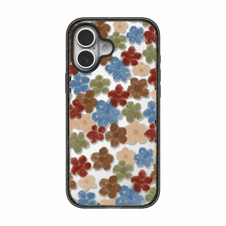 Custodia per telefono in acrilico TPU con motivo floreale a quadri in feltro, For iPhone 16 Plus, For iPhone 16, For iPhone 15 Pro Max, For iPhone 15 Pro, For iPhone 15 Plus, For iPhone 15