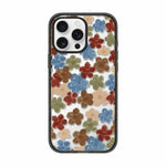 Custodia per telefono in acrilico TPU con motivo floreale a quadri in feltro, For iPhone 16 Plus, For iPhone 16, For iPhone 15 Pro Max, For iPhone 15 Pro, For iPhone 15 Plus, For iPhone 15