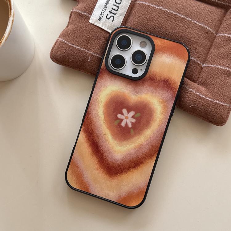 Custodia per telefono in acrilico TPU con motivo floreale a quadri in feltro, For iPhone 16 Plus, For iPhone 16, For iPhone 15 Pro Max, For iPhone 15 Pro, For iPhone 15 Plus, For iPhone 15