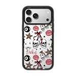 Custodia per telefono in TPU acrilico trasparente con stampa leopardata e fiocco., For iPhone 17 Pro Max, For iPhone 17 Pro, For iPhone 17, For iPhone Air