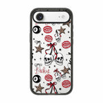 Custodia per telefono in TPU acrilico trasparente con stampa leopardata e fiocco., For iPhone 17 Pro Max, For iPhone 17 Pro, For iPhone 17, For iPhone Air