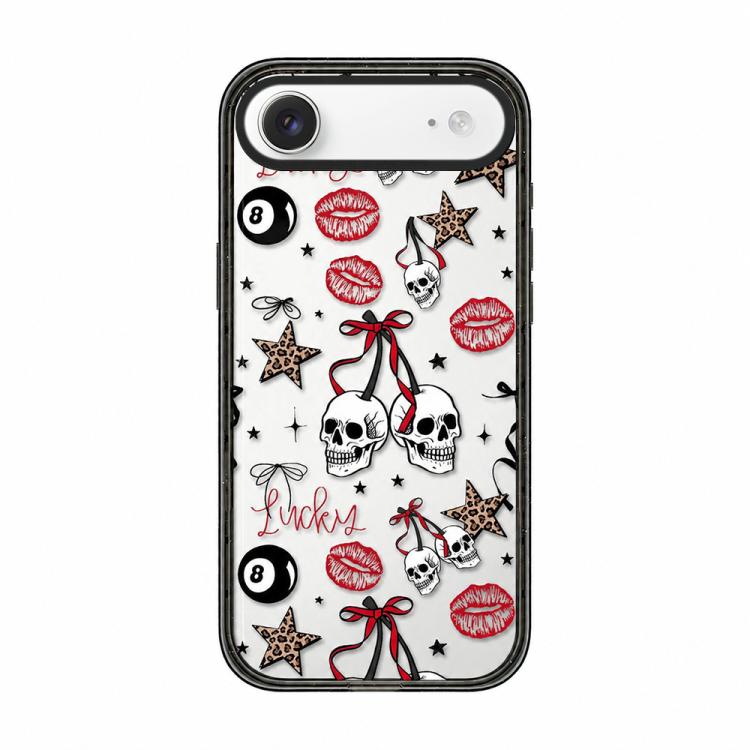 Custodia per telefono in TPU acrilico trasparente con stampa leopardata e fiocco., For iPhone 17 Pro Max, For iPhone 17 Pro, For iPhone 17, For iPhone Air