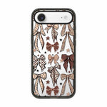 Custodia per telefono in TPU acrilico trasparente con stampa leopardata e fiocco., For iPhone 17 Pro Max, For iPhone 17 Pro, For iPhone 17, For iPhone Air