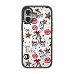 Custodia per telefono in TPU acrilico trasparente con stampa leopardata e fiocco., For iPhone 16 Pro Max, For iPhone 16 Pro, For iPhone 16 Plus, For iPhone 16