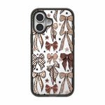 Custodia per telefono in TPU acrilico trasparente con stampa leopardata e fiocco., For iPhone 16 Pro Max, For iPhone 16 Pro, For iPhone 16 Plus, For iPhone 16