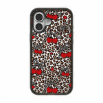 Custodia per telefono in TPU acrilico trasparente con stampa leopardata e fiocco., For iPhone 16 Pro Max, For iPhone 16 Pro, For iPhone 16 Plus, For iPhone 16