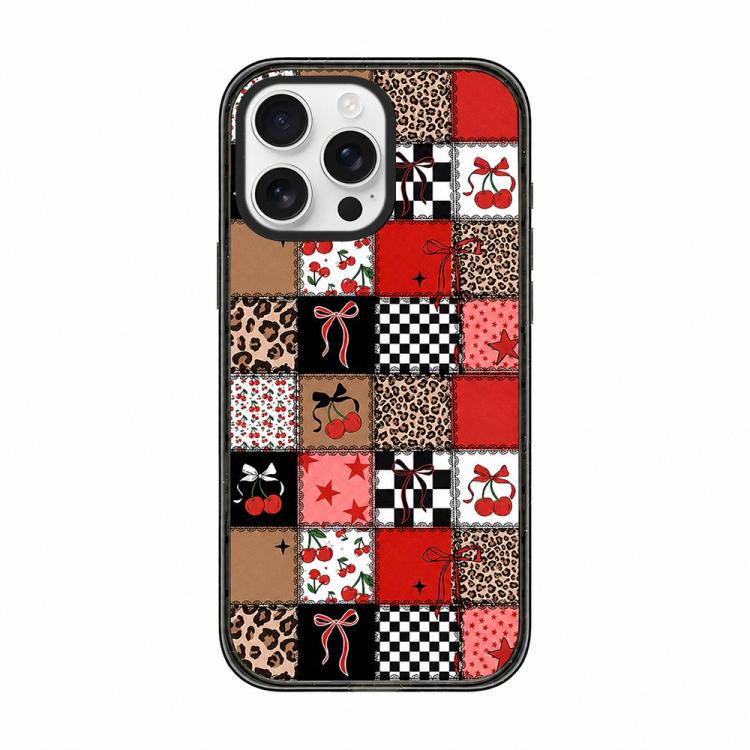 Custodia per telefono in TPU acrilico trasparente con stampa leopardata e fiocco., For iPhone 15 Pro Max, For iPhone 15 Pro, For iPhone 15 Plus, For iPhone 15