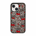 Custodia per telefono in TPU acrilico trasparente con stampa leopardata e fiocco., For iPhone 15 Pro Max, For iPhone 15 Pro, For iPhone 15 Plus, For iPhone 15