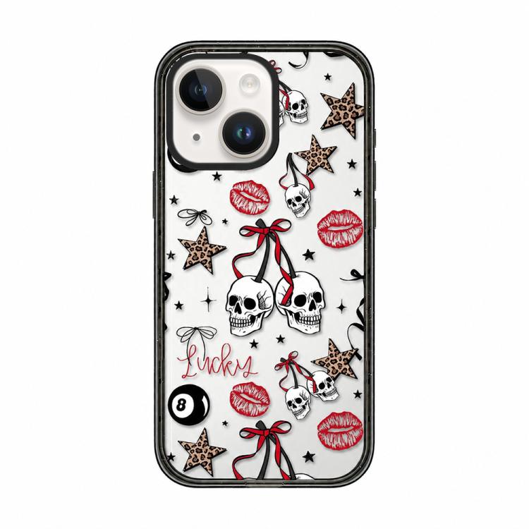 Custodia per telefono in TPU acrilico trasparente con stampa leopardata e fiocco., For iPhone 15 Pro Max, For iPhone 15 Pro, For iPhone 15 Plus, For iPhone 15