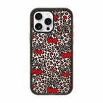 Custodia per telefono in TPU acrilico trasparente con stampa leopardata e fiocco., For iPhone 12 Pro Max, For iPhone 12 Pro, For iPhone 11