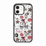 Custodia per telefono in TPU acrilico trasparente con stampa leopardata e fiocco., For iPhone 12 Pro Max, For iPhone 12 Pro, For iPhone 11