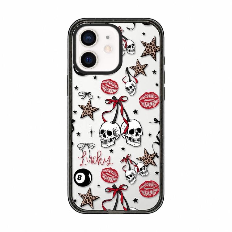 Custodia per telefono in TPU acrilico trasparente con stampa leopardata e fiocco., For iPhone 12 Pro Max, For iPhone 12 Pro, For iPhone 11