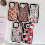 Custodia per telefono in TPU acrilico trasparente con stampa leopardata e fiocco., For iPhone 12 Pro Max, For iPhone 12 Pro, For iPhone 11
