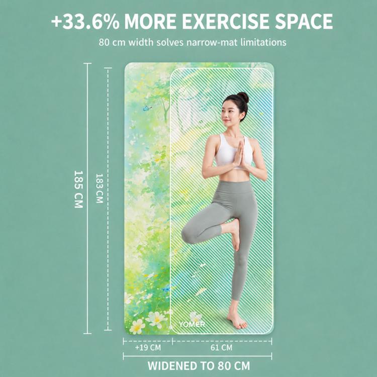 Tappetino da yoga insonorizzato, spesso e antiscivolo su entrambi i lati.