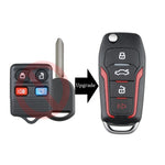 Chiave per auto CWTWB1U345 63 Chip a frequenza singola 315 per Ford pieghevole a 4 pulsanti, For Ford