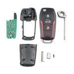 Chiave per auto CWTWB1U345 63 Chip a frequenza singola 315 per Ford pieghevole a 4 pulsanti, For Ford
