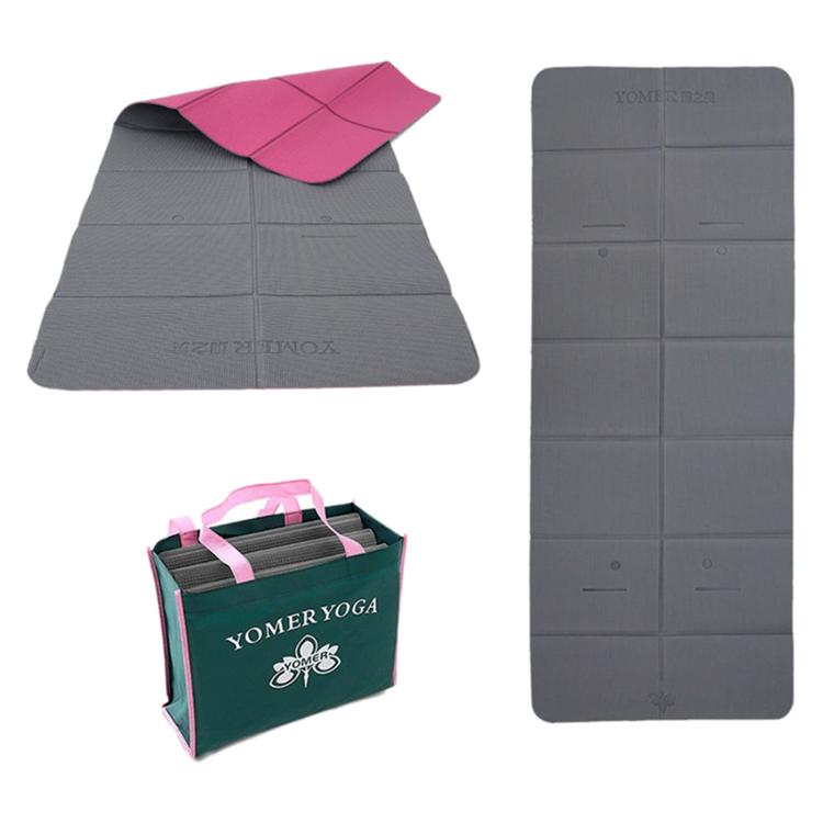Tappetino yoga pieghevole e spesso con ioni negativi, portatile, ideale per viaggi e studenti.