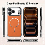 Anello magnetico galvanizzato in PC + custodia per telefono in pelle vegana, For iPhone 17 Pro Max, For iPhone 17, For iPhone Air, For iPhone 16 Pro Max