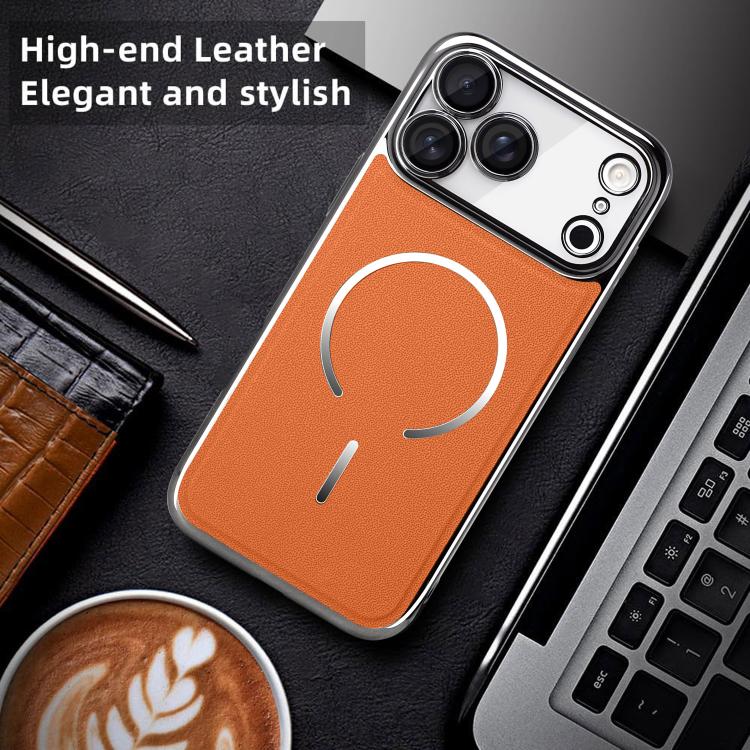 Anello magnetico galvanizzato in PC + custodia per telefono in pelle vegana, For iPhone 17 Pro Max, For iPhone 17, For iPhone Air, For iPhone 16 Pro Max