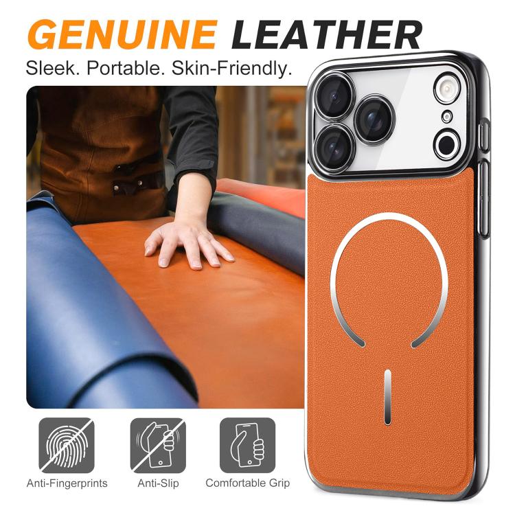 Anello magnetico galvanizzato in PC + custodia per telefono in pelle vegana, For iPhone 17 Pro Max, For iPhone 17, For iPhone Air, For iPhone 16 Pro Max