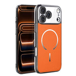 Anello magnetico galvanizzato in PC + custodia per telefono in pelle vegana, For iPhone 17 Pro Max, For iPhone 17, For iPhone Air, For iPhone 16 Pro Max