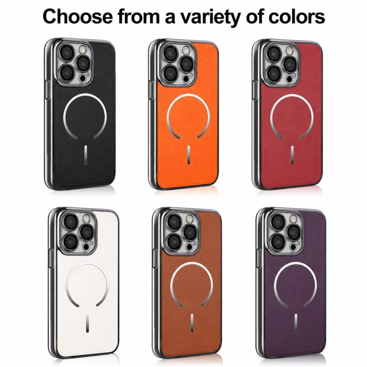 Anello magnetico galvanizzato in PC + custodia per telefono in pelle vegana, For iPhone 15 Pro Max, For iPhone 15 Pro, For iPhone 15 Plus, For iPhone 15