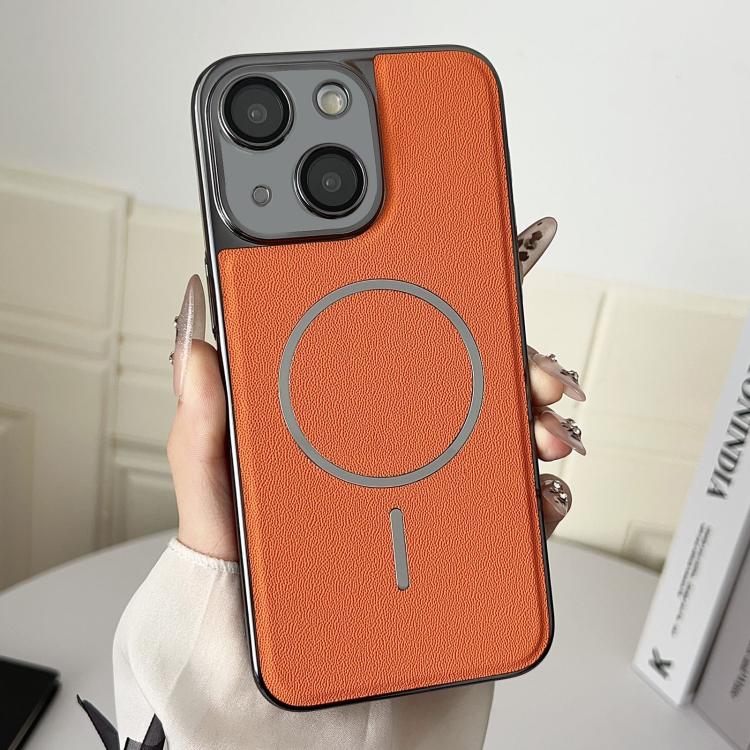 Anello magnetico galvanizzato in PC + custodia per telefono in pelle vegana, For iPhone 15 Pro Max, For iPhone 15 Pro, For iPhone 15 Plus, For iPhone 15