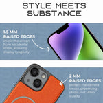 Anello magnetico galvanizzato in PC + custodia per telefono in pelle vegana, For iPhone 14 Plus, For iPhone 14, For iPhone 14 Pro, For iPhone 14 Pro Max