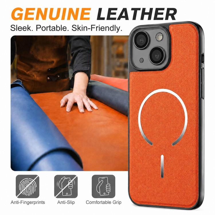 Anello magnetico galvanizzato in PC + custodia per telefono in pelle vegana, For iPhone 14 Plus, For iPhone 14, For iPhone 14 Pro, For iPhone 14 Pro Max