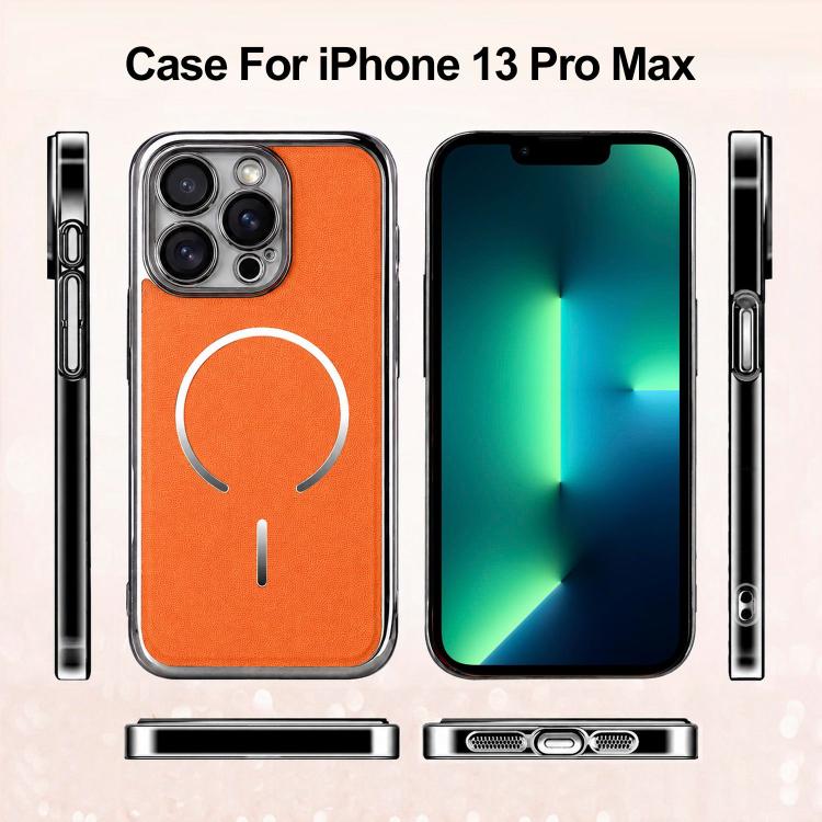 Anello magnetico galvanizzato in PC + custodia per telefono in pelle vegana, For iPhone 13 Pro Max, For iPhone 13 Pro, For iPhone 13, For iPhone 12