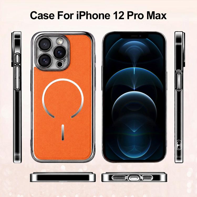 Anello magnetico galvanizzato in PC + custodia per telefono in pelle vegana, For iPhone 12 Pro Max, For iPhone 12 Pro, For iPhone 11 Pro Max, For iPhone 11