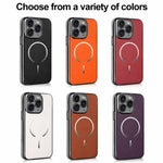 Anello magnetico galvanizzato in PC + custodia per telefono in pelle vegana, For iPhone 11 Pro