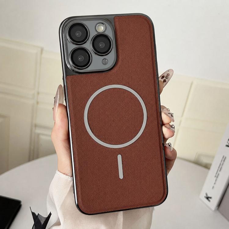 Anello magnetico galvanizzato in PC + custodia per telefono in pelle vegana, For iPhone 11 Pro