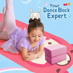 Simpatici blocchi yoga ad alta densità con stampa per esercizi di stretching delle gambe.
