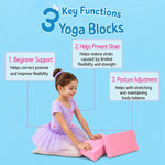 Simpatici blocchi yoga ad alta densità con stampa per esercizi di stretching delle gambe.