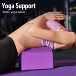 Simpatici blocchi yoga ad alta densità con stampa per esercizi di stretching delle gambe.
